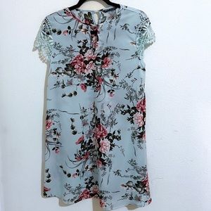 Shein floral shift dress